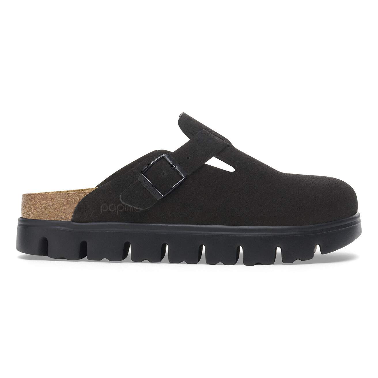 Birkenstock Boston Chunky Clogs- Black Suede - Image 3