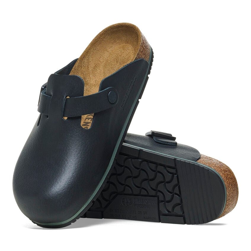 Birkenstock Boston Pro Clogs- Black Leather - Image 2