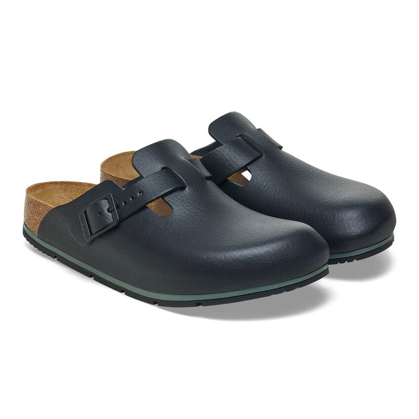 Birkenstock Boston Pro Clogs- Black Leather - Image 4