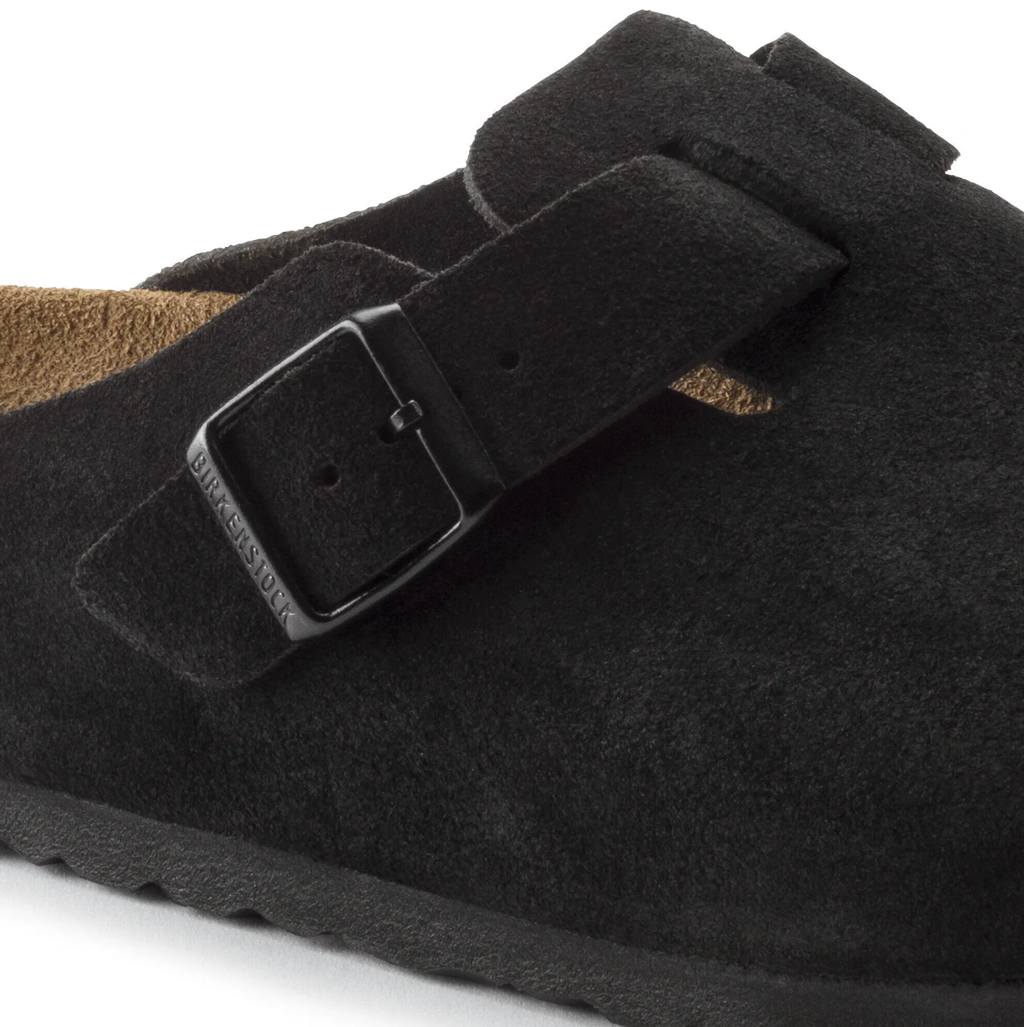Birkenstock Boston Suede Clogs (Soft Footbed)- Black - Image 5