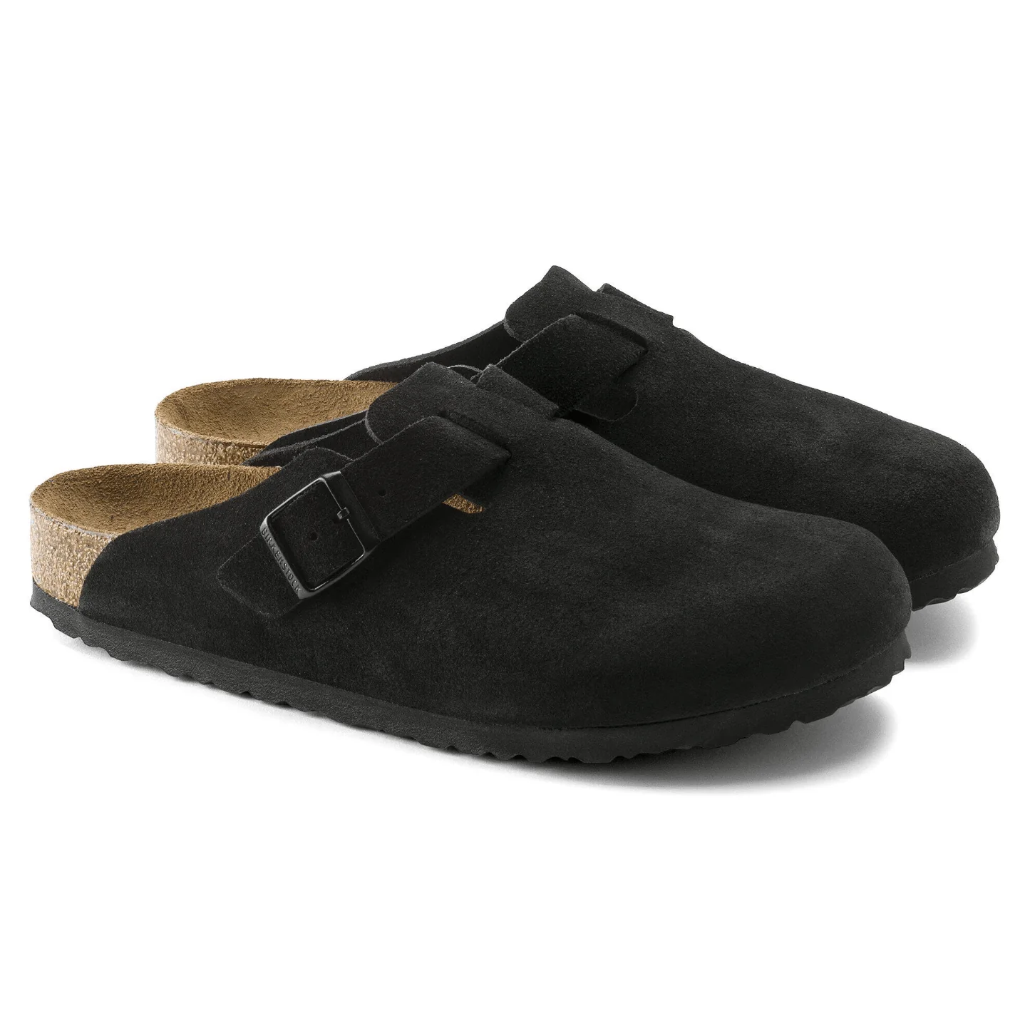 Birkenstock Boston Suede Clogs (Soft Footbed)- Black - Image 8