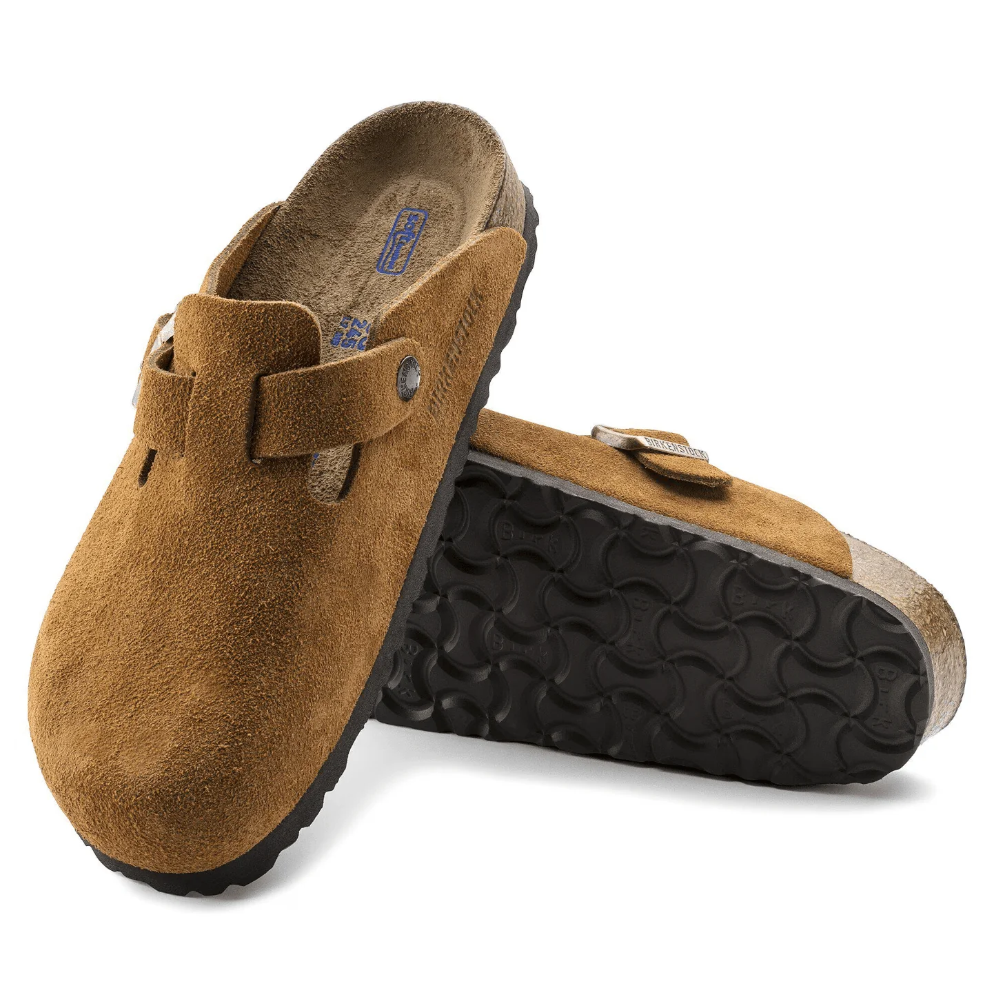 Birkenstock Boston Suede Clogs (Soft Footbed)- Mink - Image 3