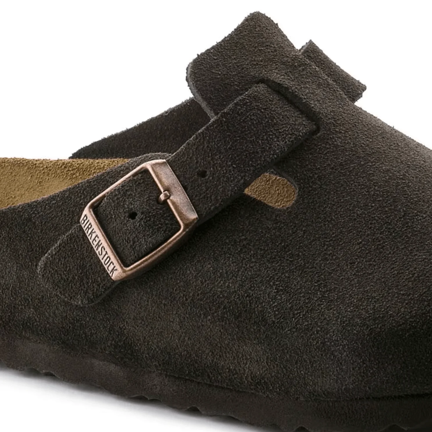 Birkenstock Boston Suede Clogs (Soft Footbed)- Mocha - Image 3