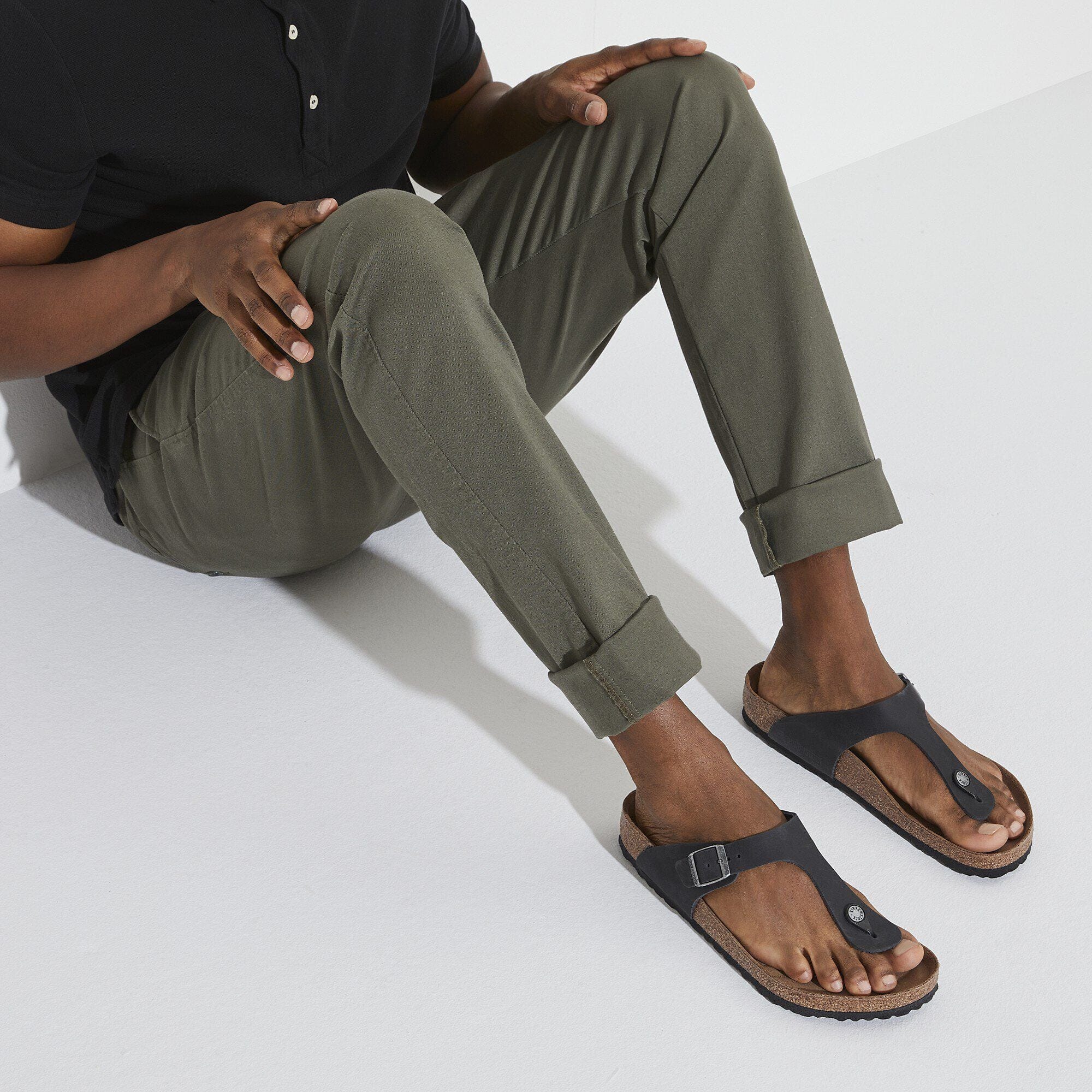 Birkenstock Gizeh Sandals- Black Oiled Leather - Image 4