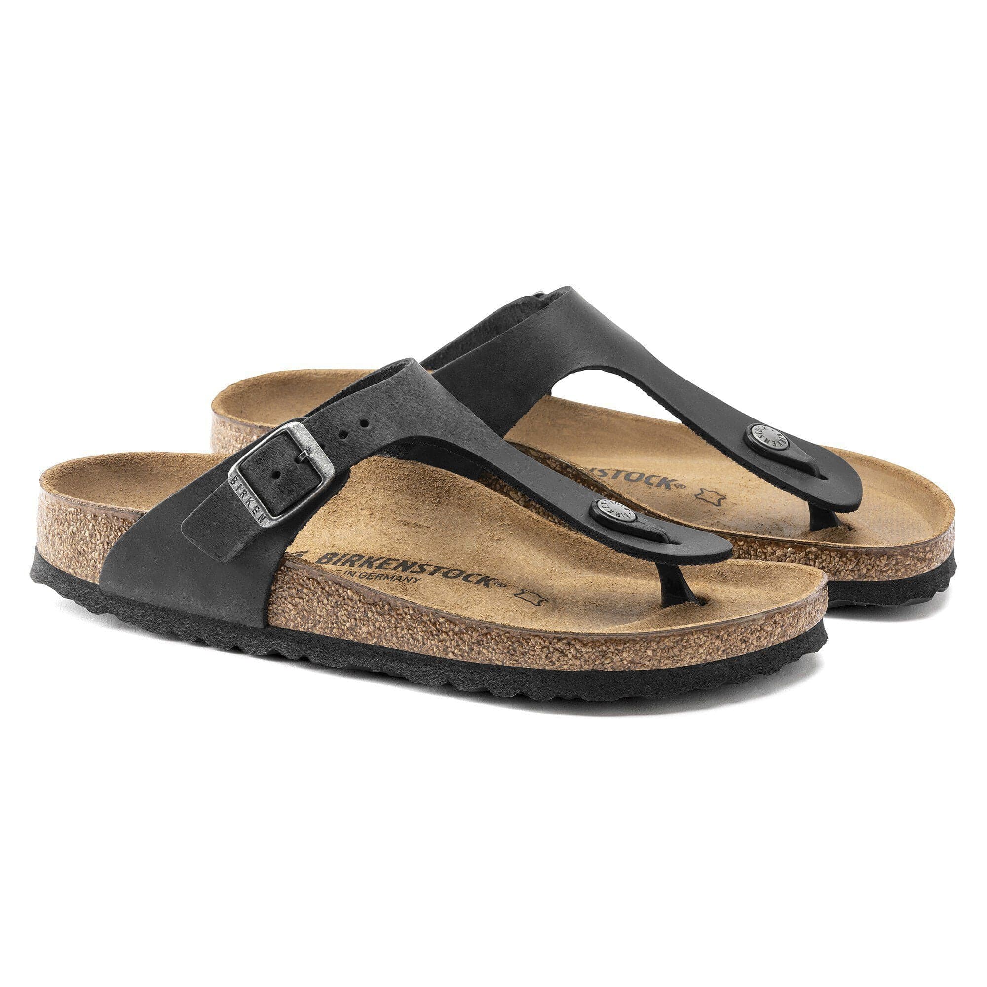 Birkenstock Gizeh Sandals- Black Oiled Leather - Image 6