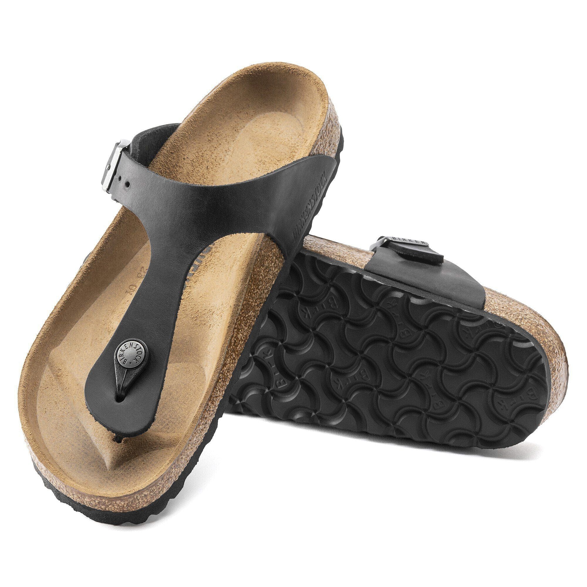 Birkenstock Gizeh Sandals- Black Oiled Leather - Image 7