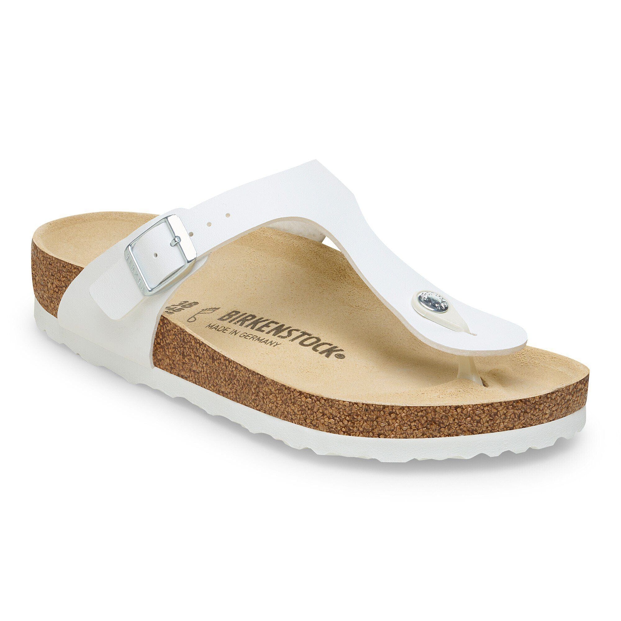 Birkenstock Gizeh Sandals- White Birko-Flor