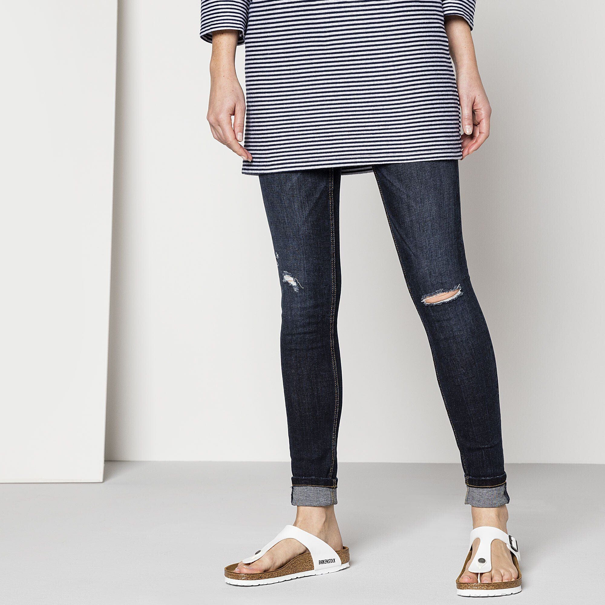Birkenstock Gizeh Sandals- White Birko-Flor - Image 4