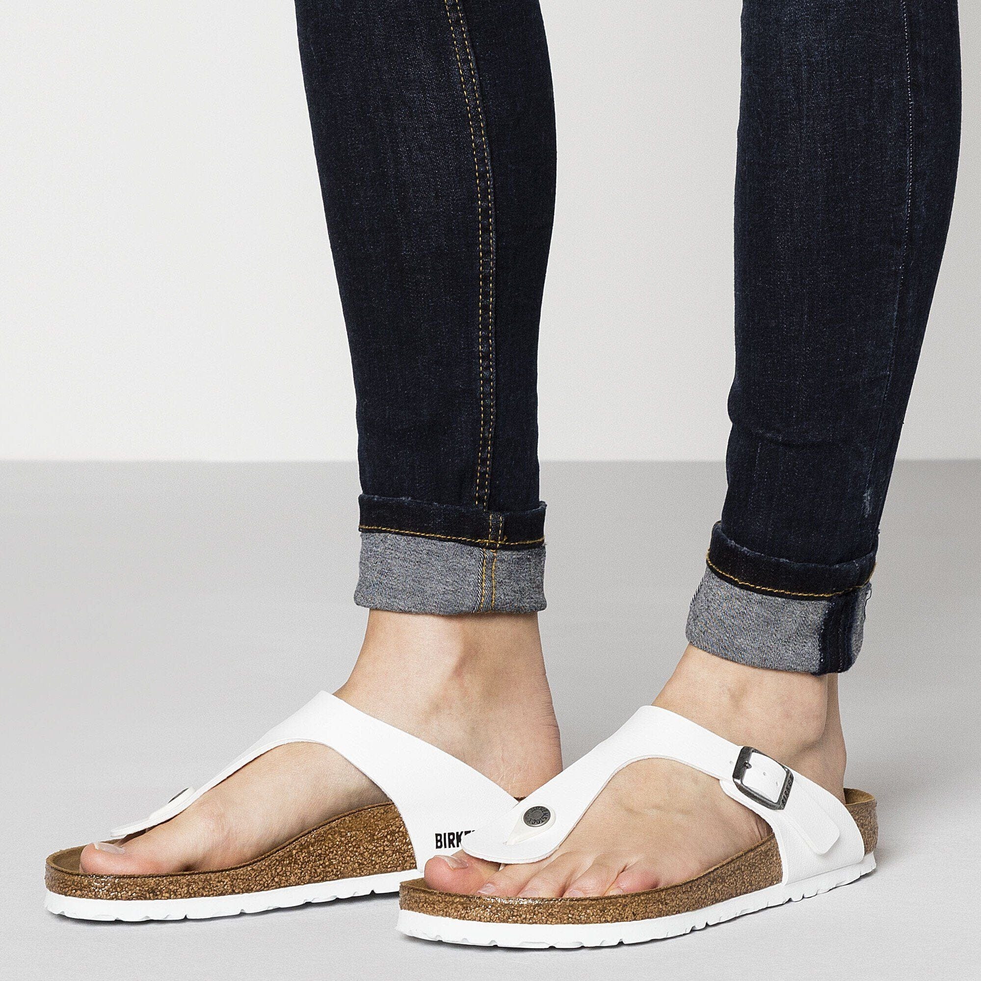 Birkenstock Gizeh Sandals- White Birko-Flor - Image 5