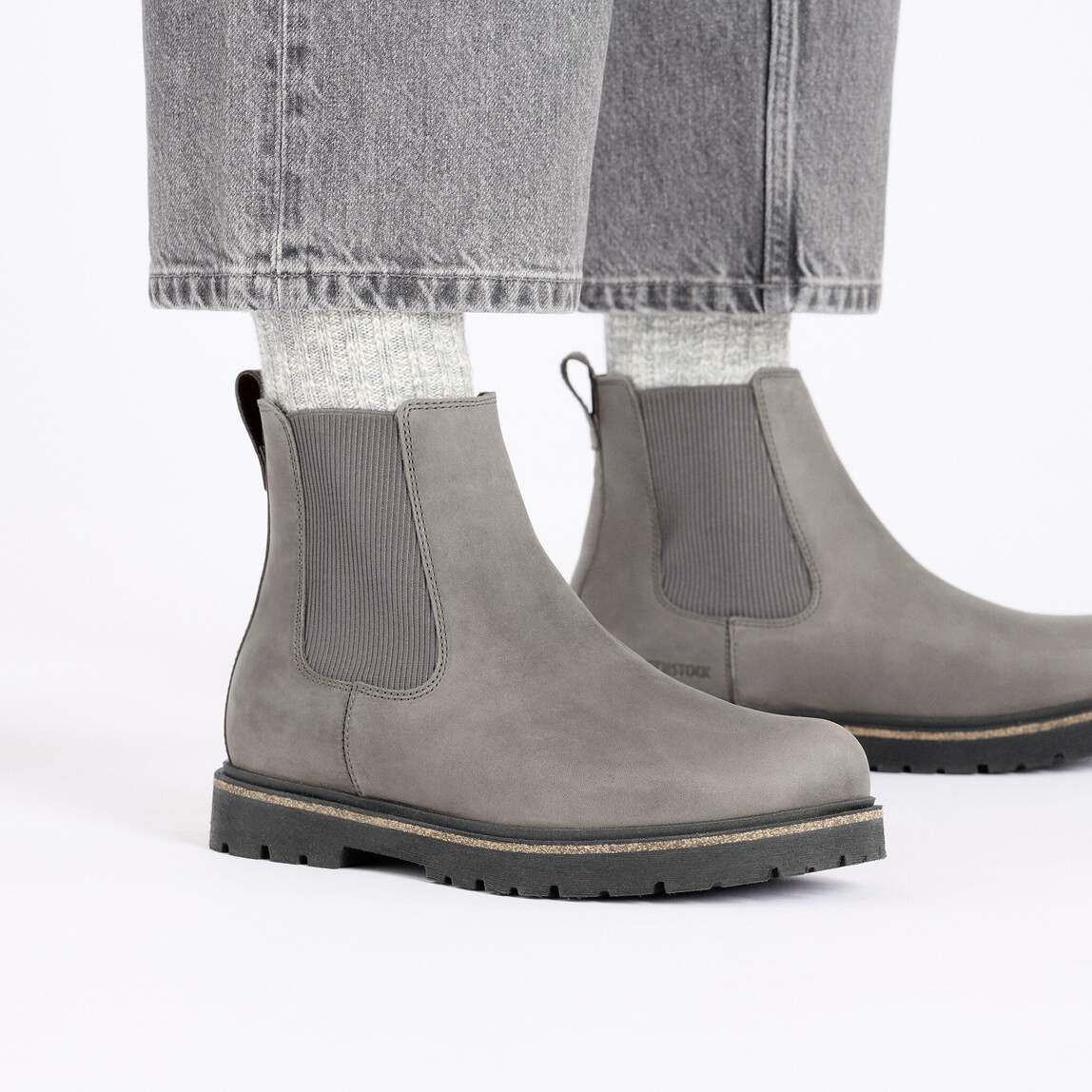 Birkenstock Highwood Slip On Mid Chelsea Boots- Graphite - Image 6