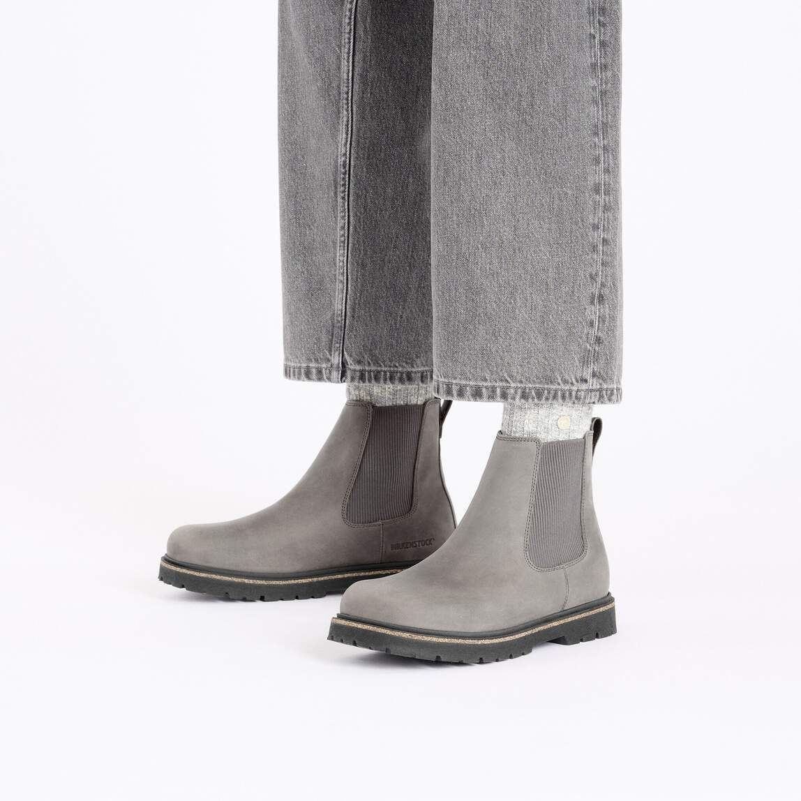 Birkenstock Highwood Slip On Mid Chelsea Boots- Graphite - Image 7