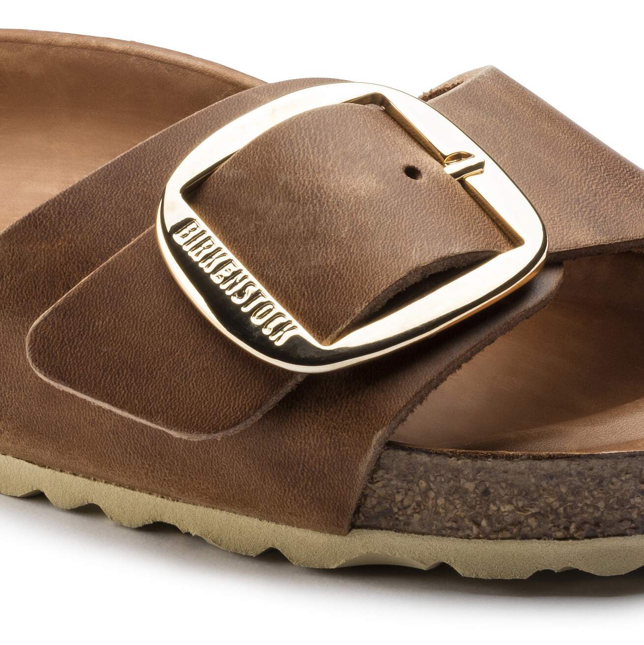 Birkenstock Madrid Big Buckle Sandals- Cognac Oiled Leather - Image 5