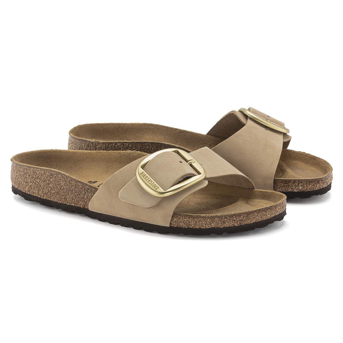 Birkenstock Madrid Big Buckle Sandals- Sandcastle Nubuck Leather - Image 5