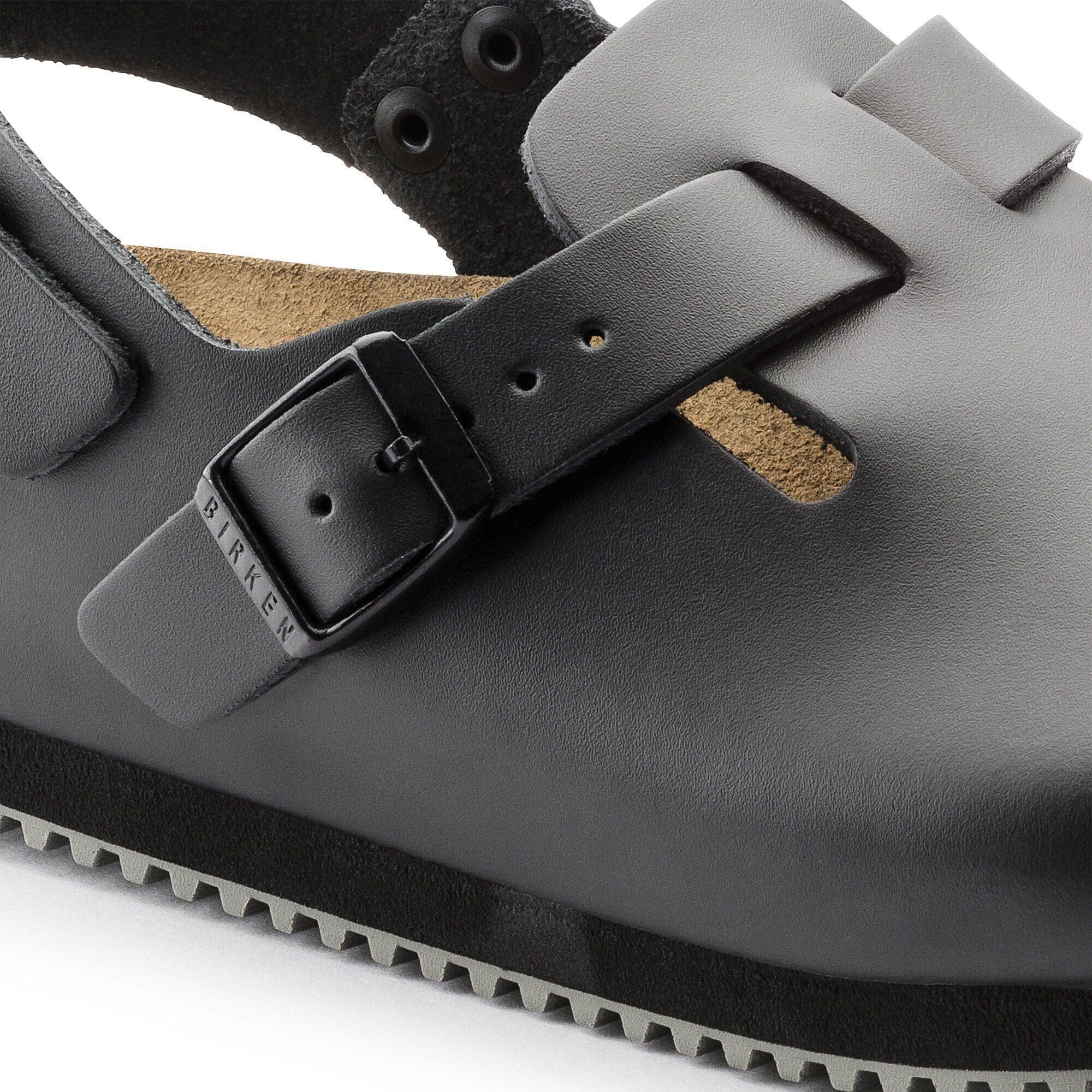 Birkenstock Tokio Super Grip Clogs- Black Leather - Image 4