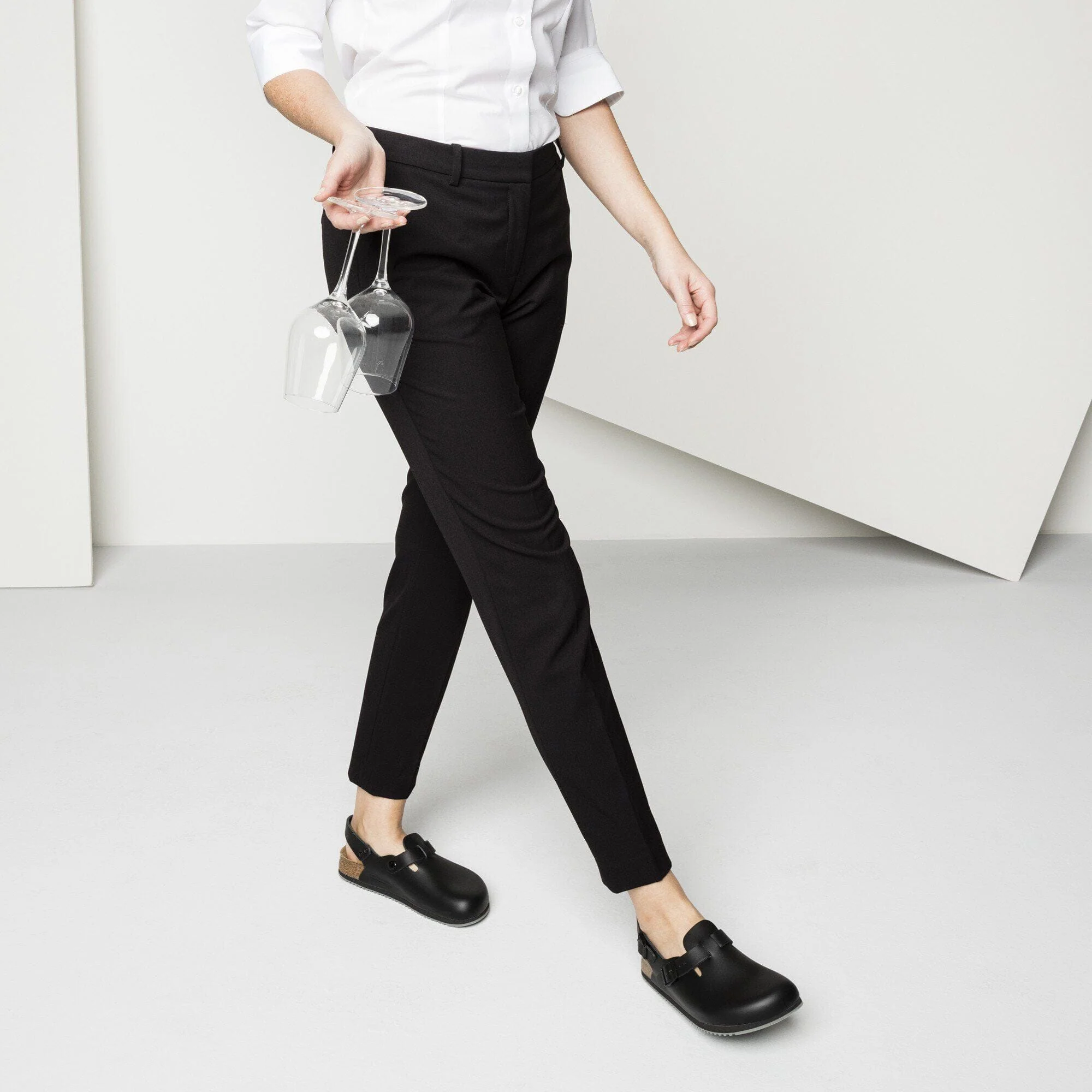 Birkenstock Tokio Super Grip Clogs- Black Leather - Image 9