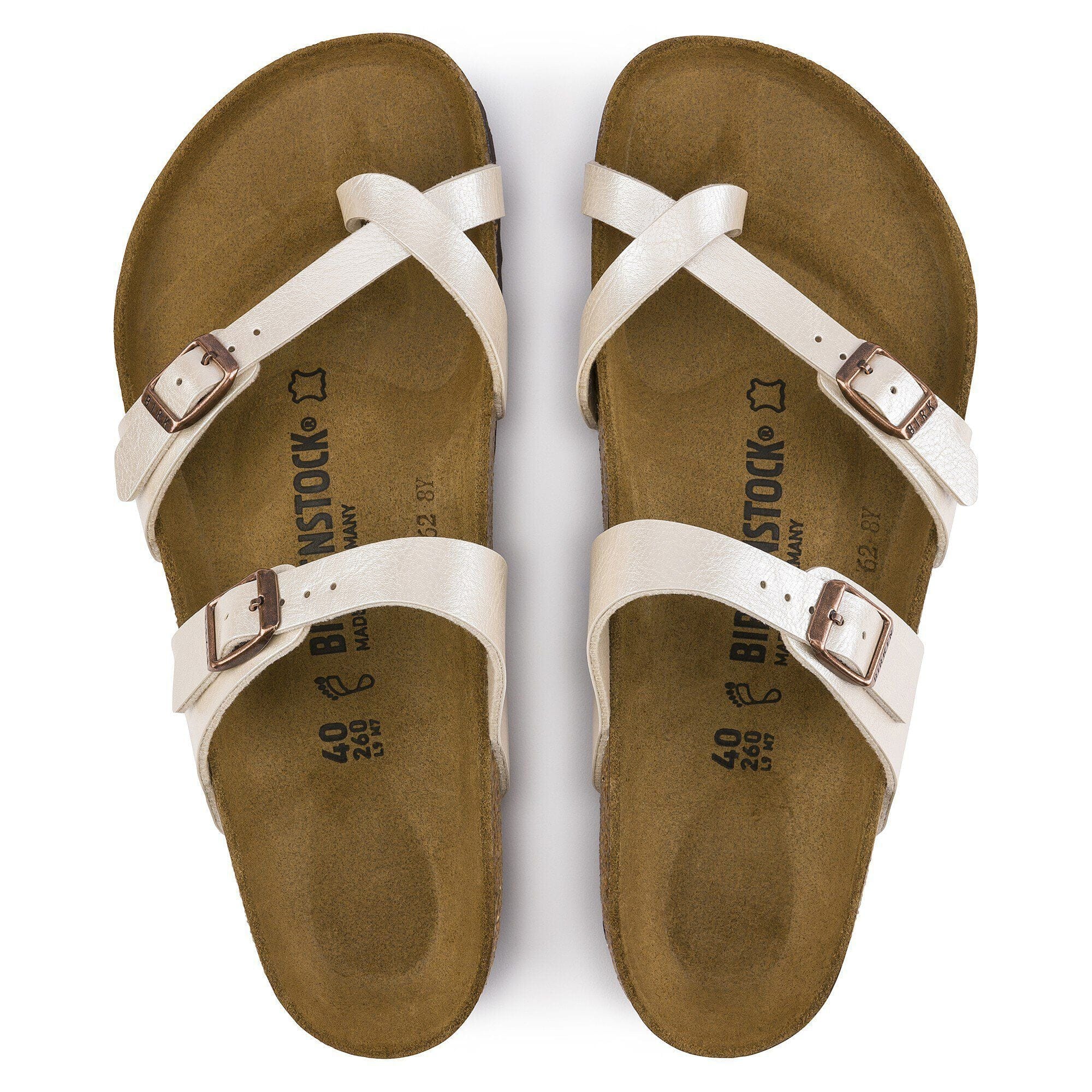 Birkenstock Mayari Sandals- Graceful Pearl White Birko-Flor - Image 6