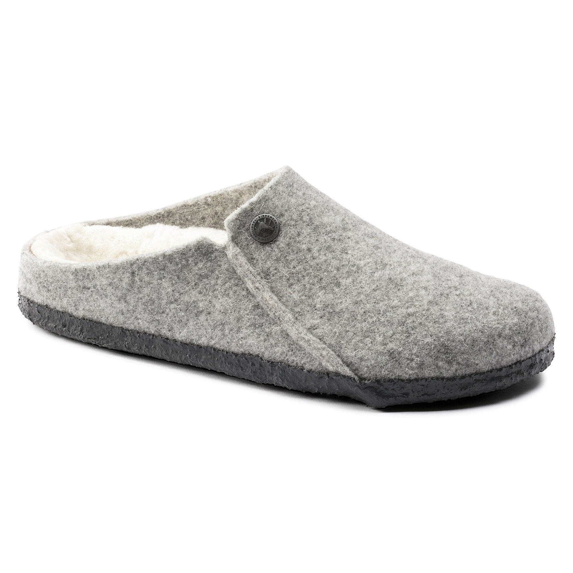 Birkenstock Zermatt Shearling Wool Slippers- Light Gray