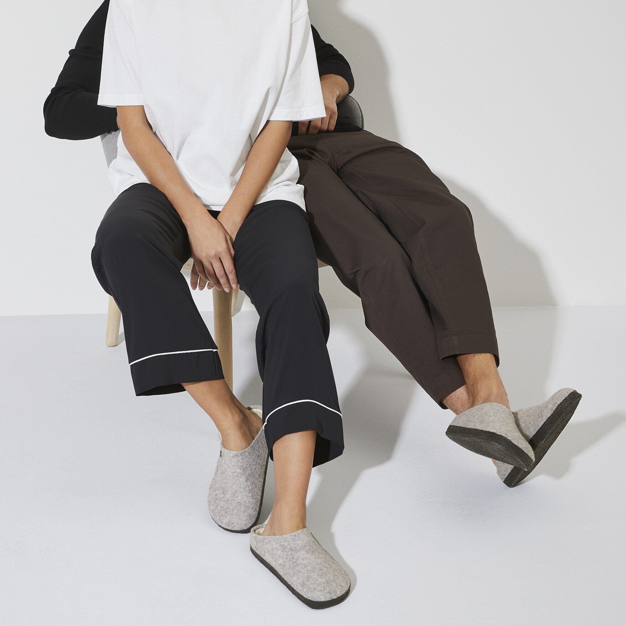 Birkenstock Zermatt Shearling Wool Slippers- Light Gray - Image 4