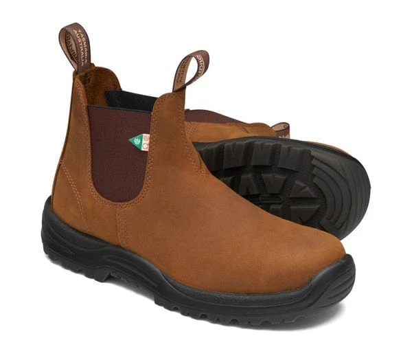 Blundstone Steel Toe Boots 164- Saddle Brown - Image 3