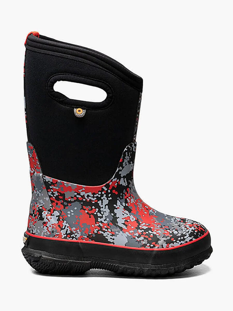 Bogs Kids Classic Boots- Black/ Camo