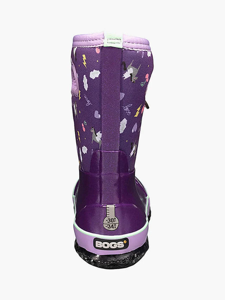 Bogs Kids Classic Boots- Purple/ Pegasus - Image 2