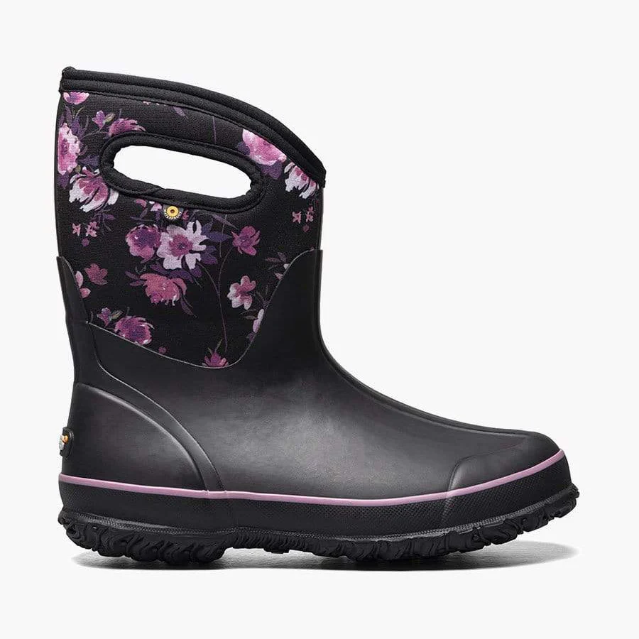 Bogs Women's Classic Mid Boots- Black/ Garden