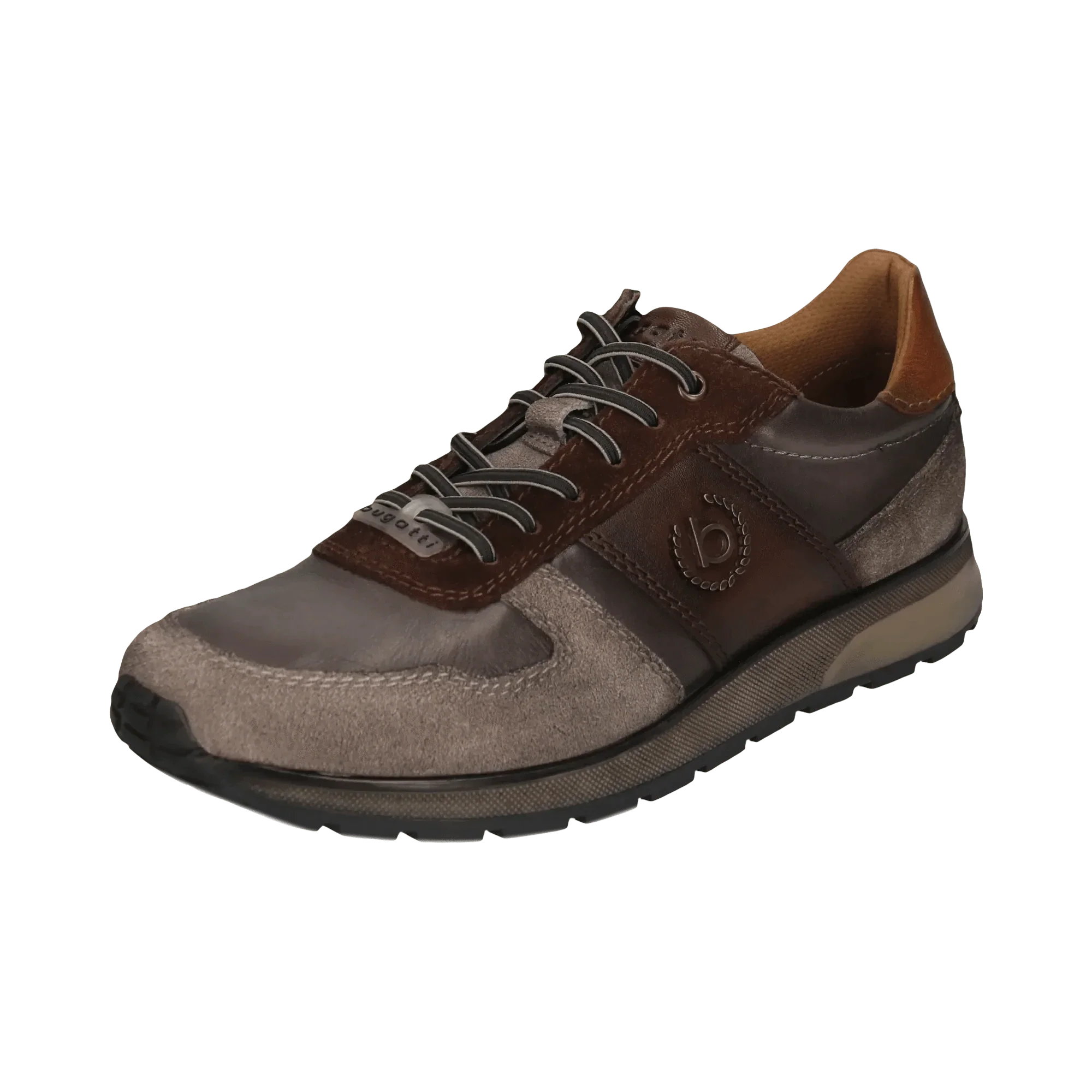 Bugatti Men's Edmund Leather Sneakers- Dark Grey