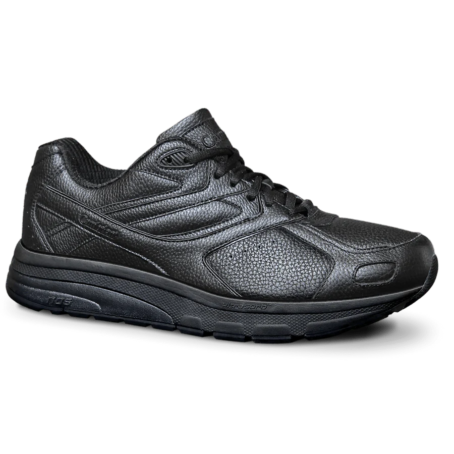 Cambrian Men's Ultra Leather Walking Shoes- Black