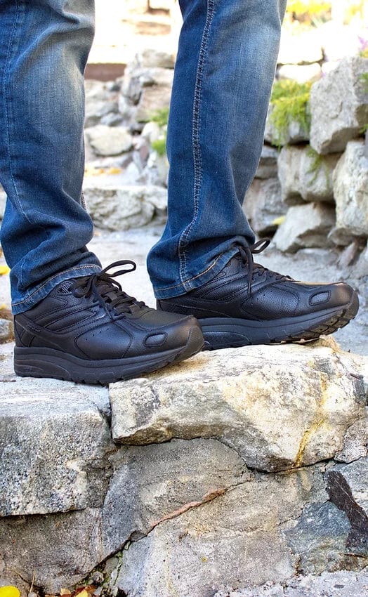 Cambrian Men's Ultra Leather Walking Shoes- Black - Image 6
