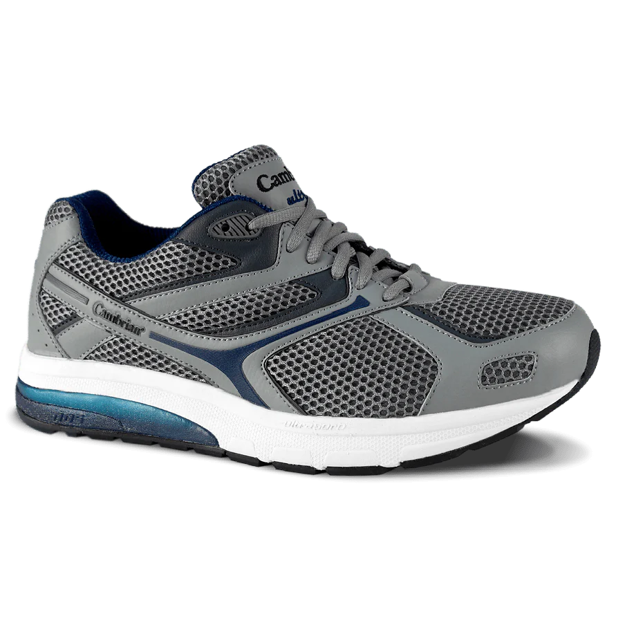 Cambrian Men's Ultra Mesh Walking Shoes- Grey/ Navy