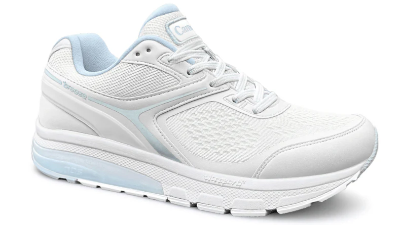 Cambrian Women's Breeze Walking Shoes- White/ Blue