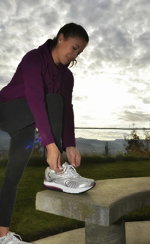 Cambrian Women's Genesis Walking Shoes- Silver/ Raspberry - Image 4