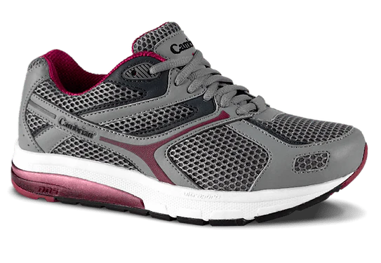 Cambrian Women's Ultra Mesh Walking Shoes- Grey/ Plum