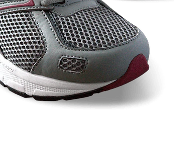Cambrian Women's Ultra Mesh Walking Shoes- Grey/ Plum - Image 2