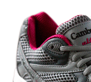 Cambrian Women's Ultra Mesh Walking Shoes- Grey/ Plum - Image 3