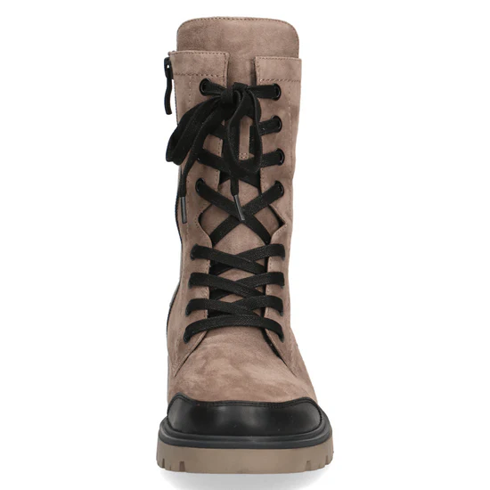 Caprice Women's Combat Boots- Stone Suede - Image 2