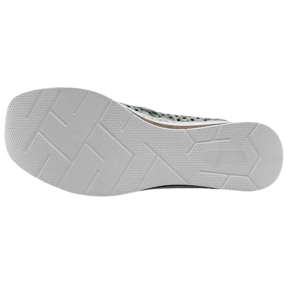Cassini Women's Monkey Slip On Loafers- Green Garden - Image 4