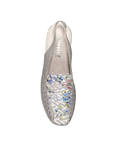 Cassini Women's Mot Slingback Loafers- Cement Multi - Image 2