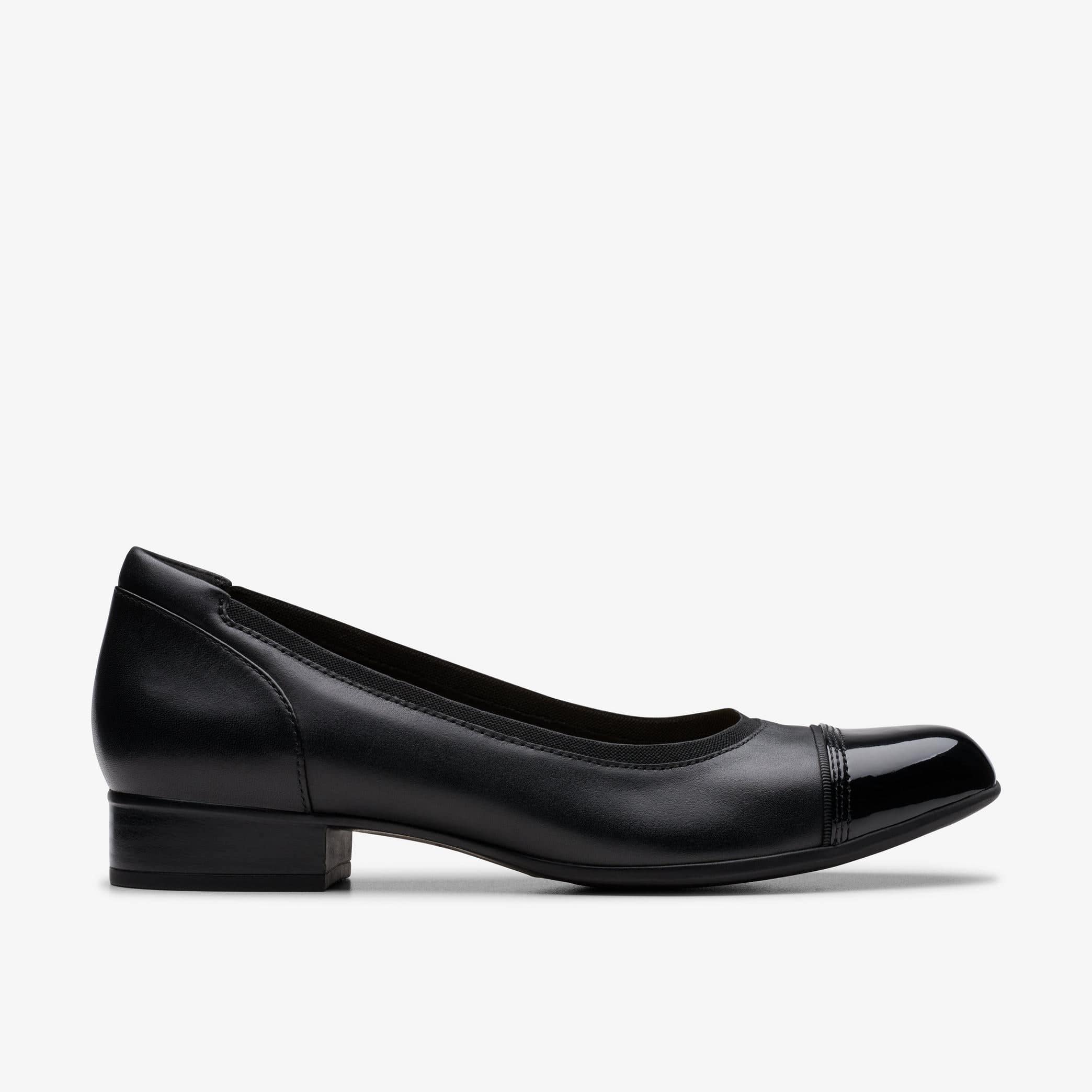 Clarks Women's Krystine May Flats- Black Leather