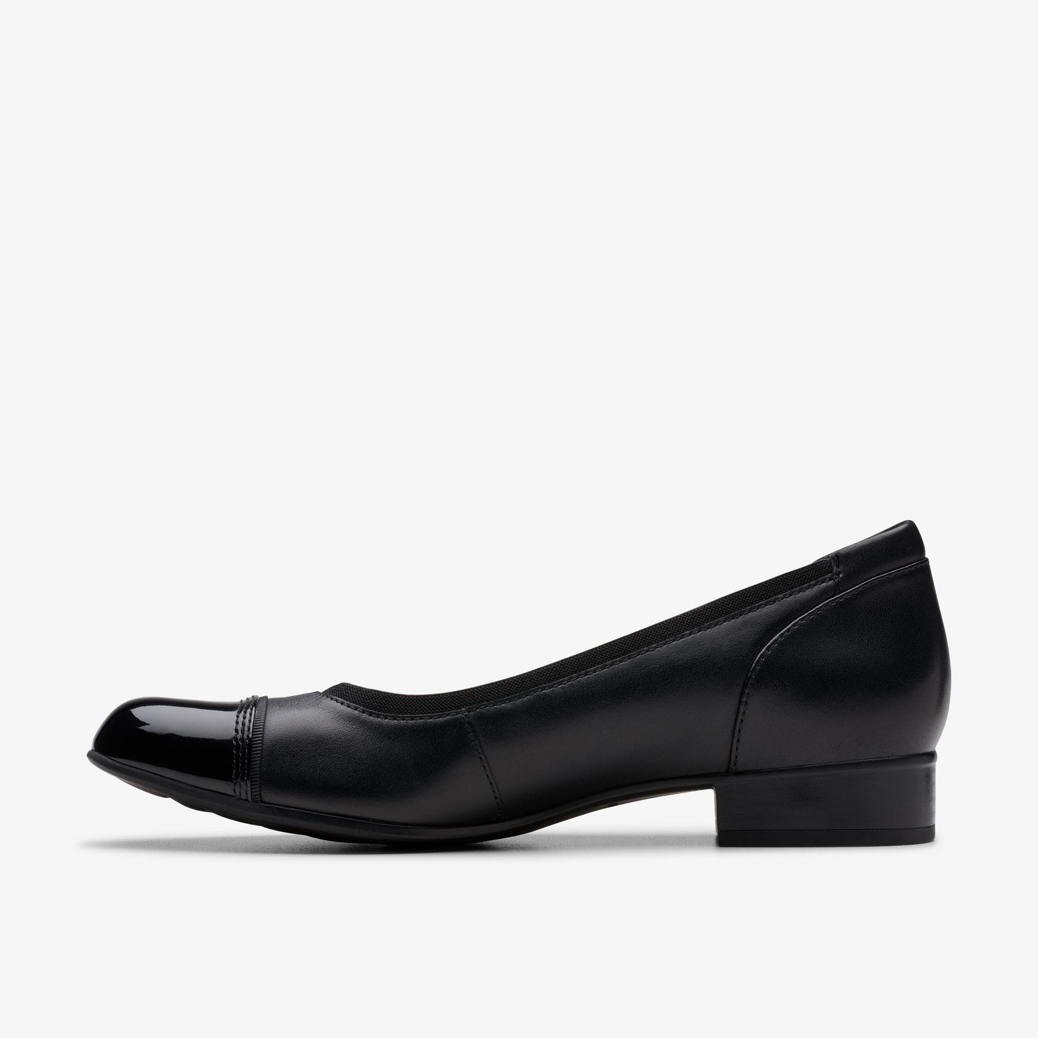 Clarks Women's Krystine May Flats- Black Leather - Image 2