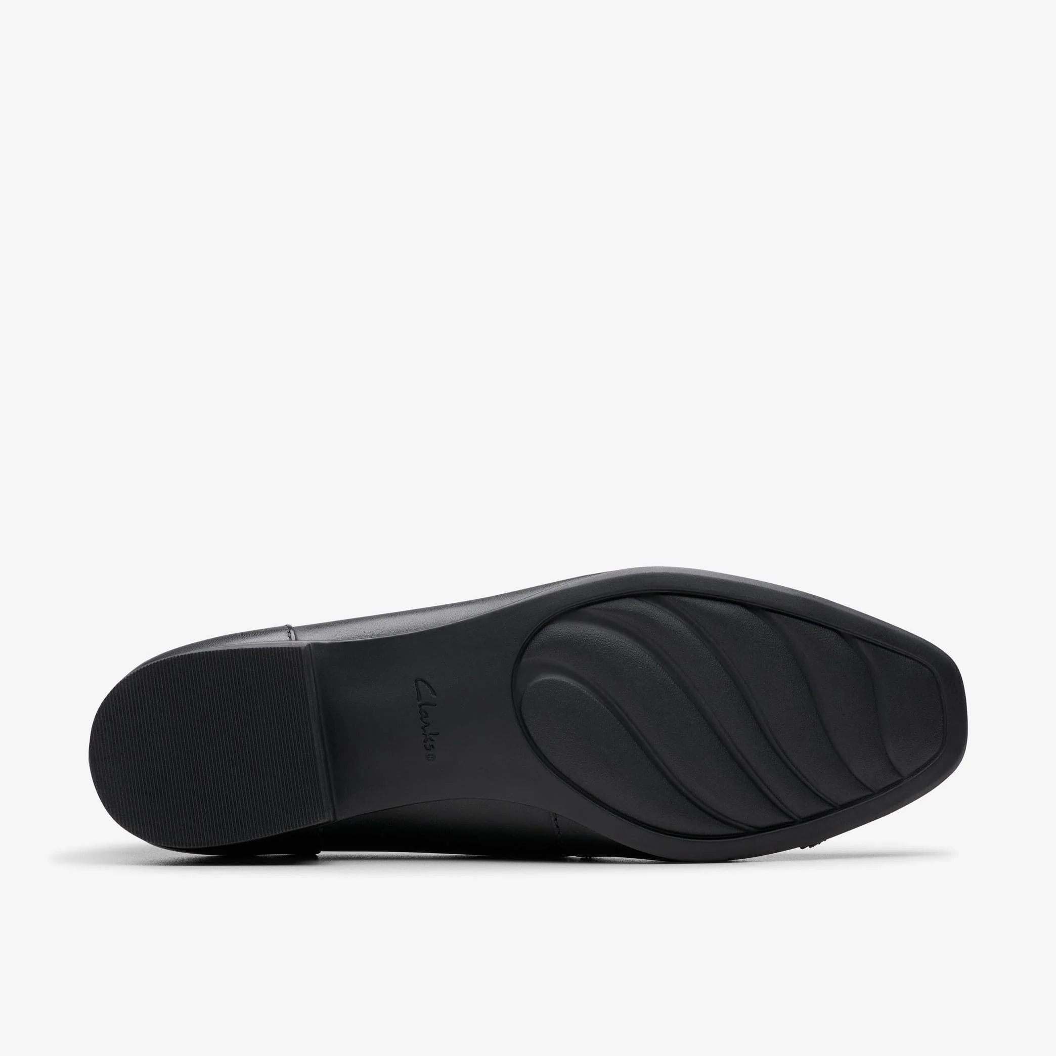 Clarks Women's Krystine May Flats- Black Leather - Image 3