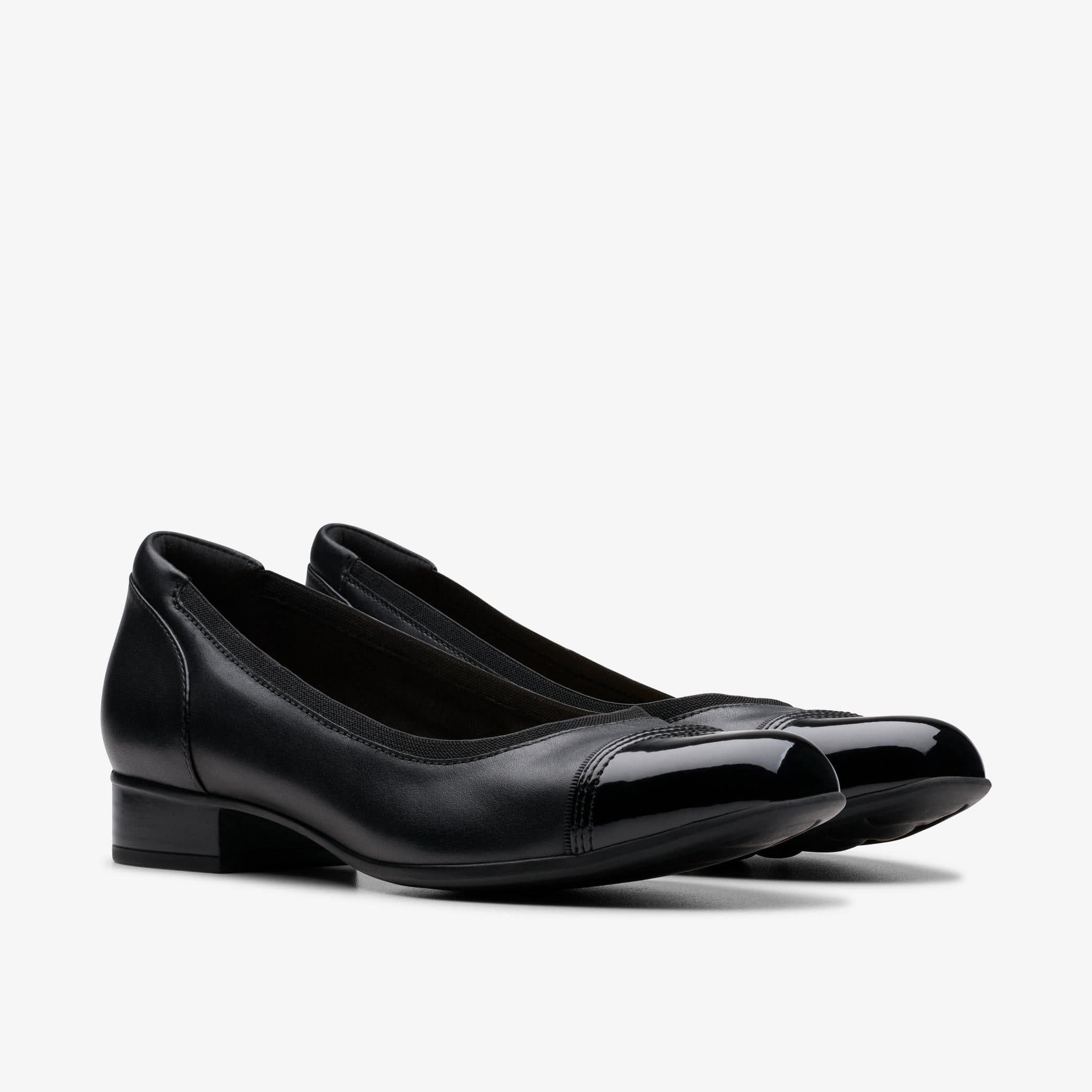 Clarks Women's Krystine May Flats- Black Leather - Image 4