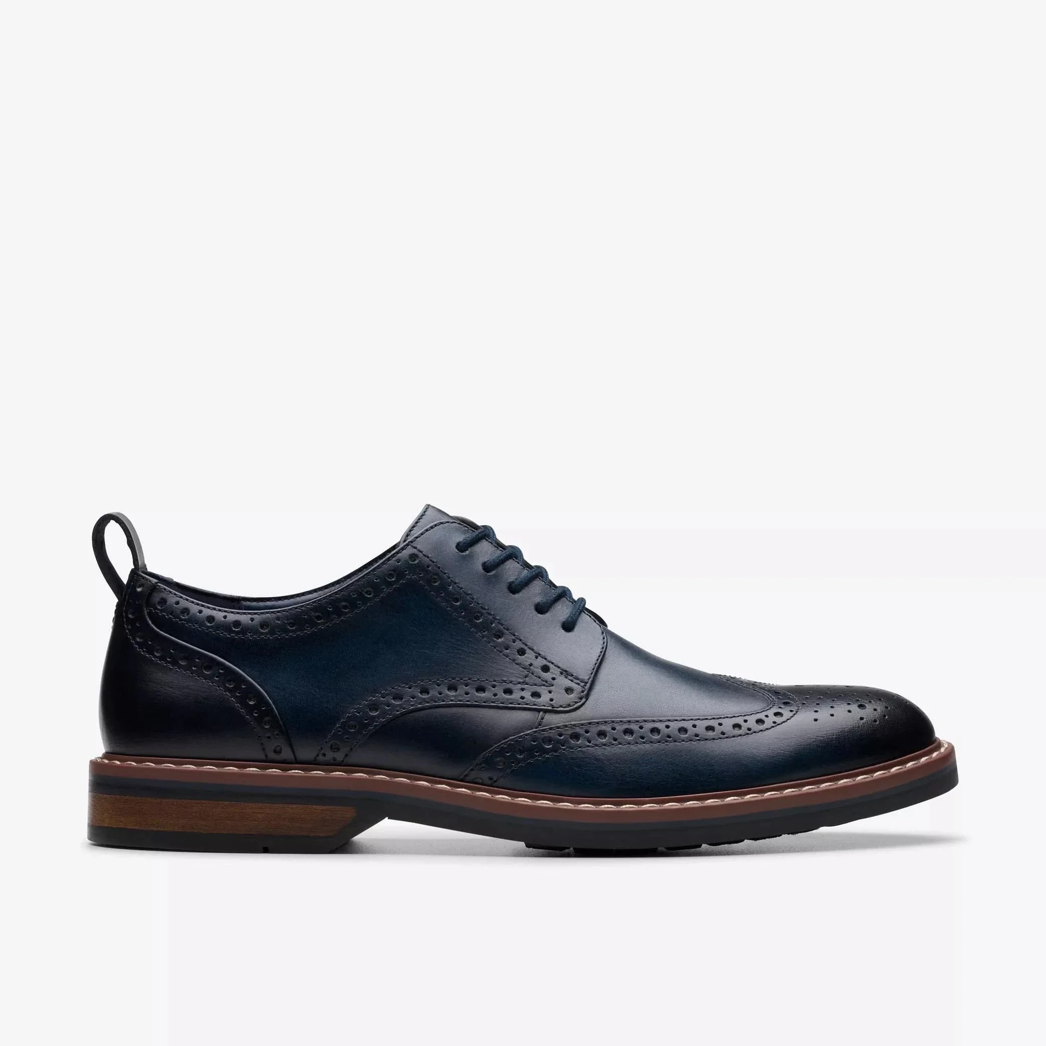 Clarks Men's Aldwin Limit Dress Shoes- Navy Leather