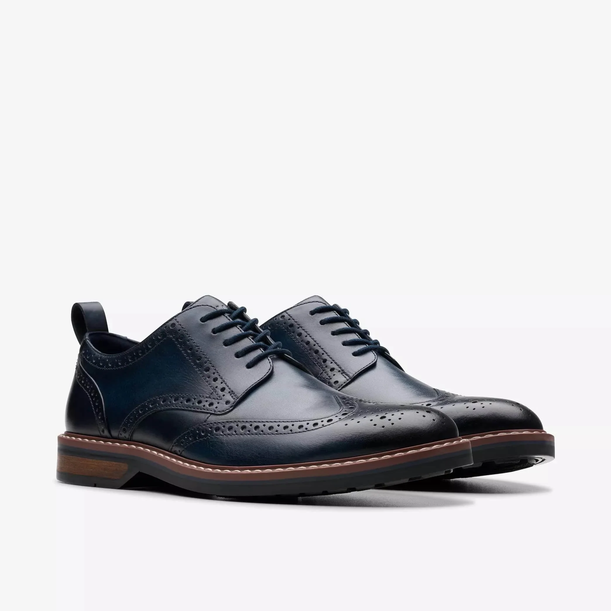Clarks Men's Aldwin Limit Dress Shoes- Navy Leather - Image 2