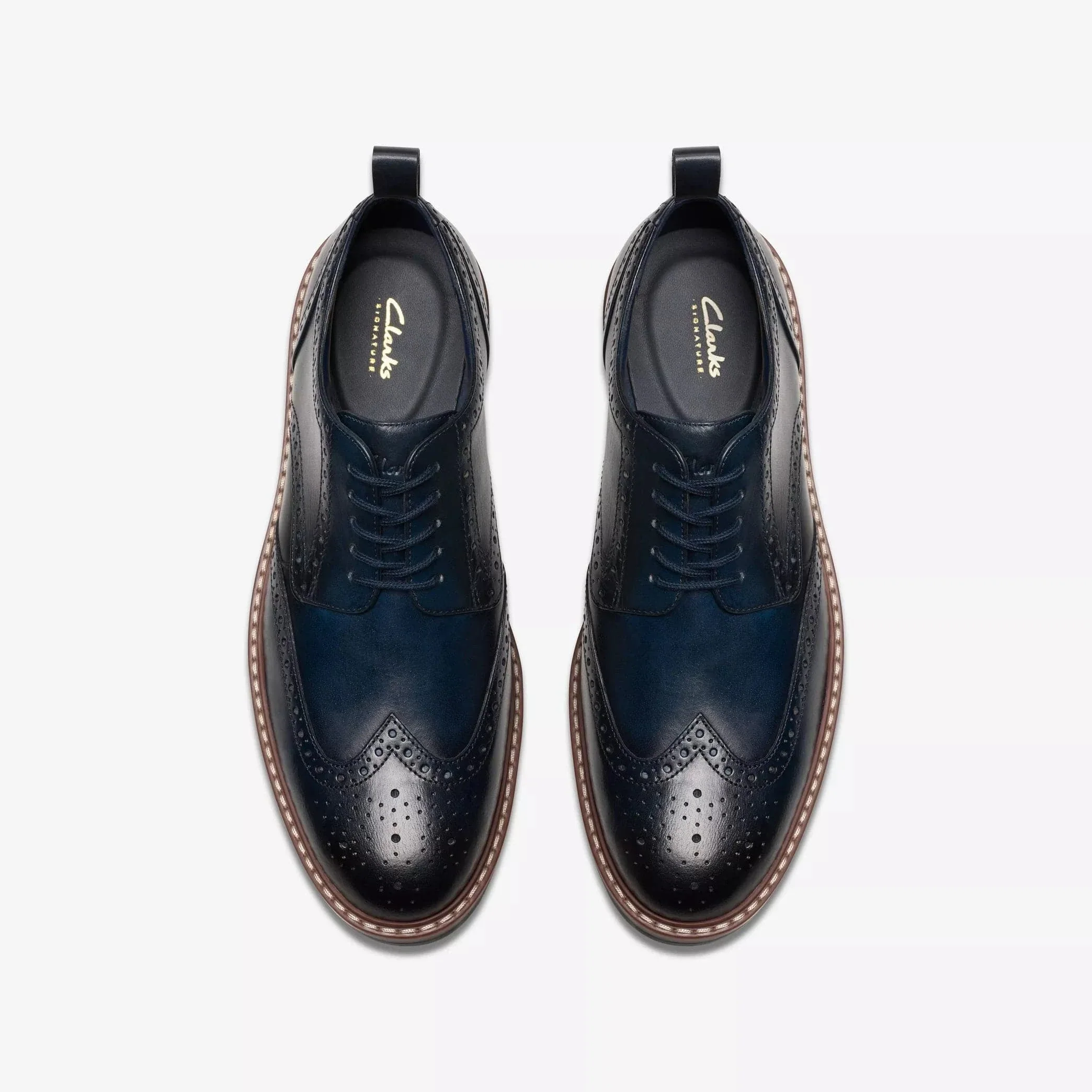 Clarks Men's Aldwin Limit Dress Shoes- Navy Leather - Image 5