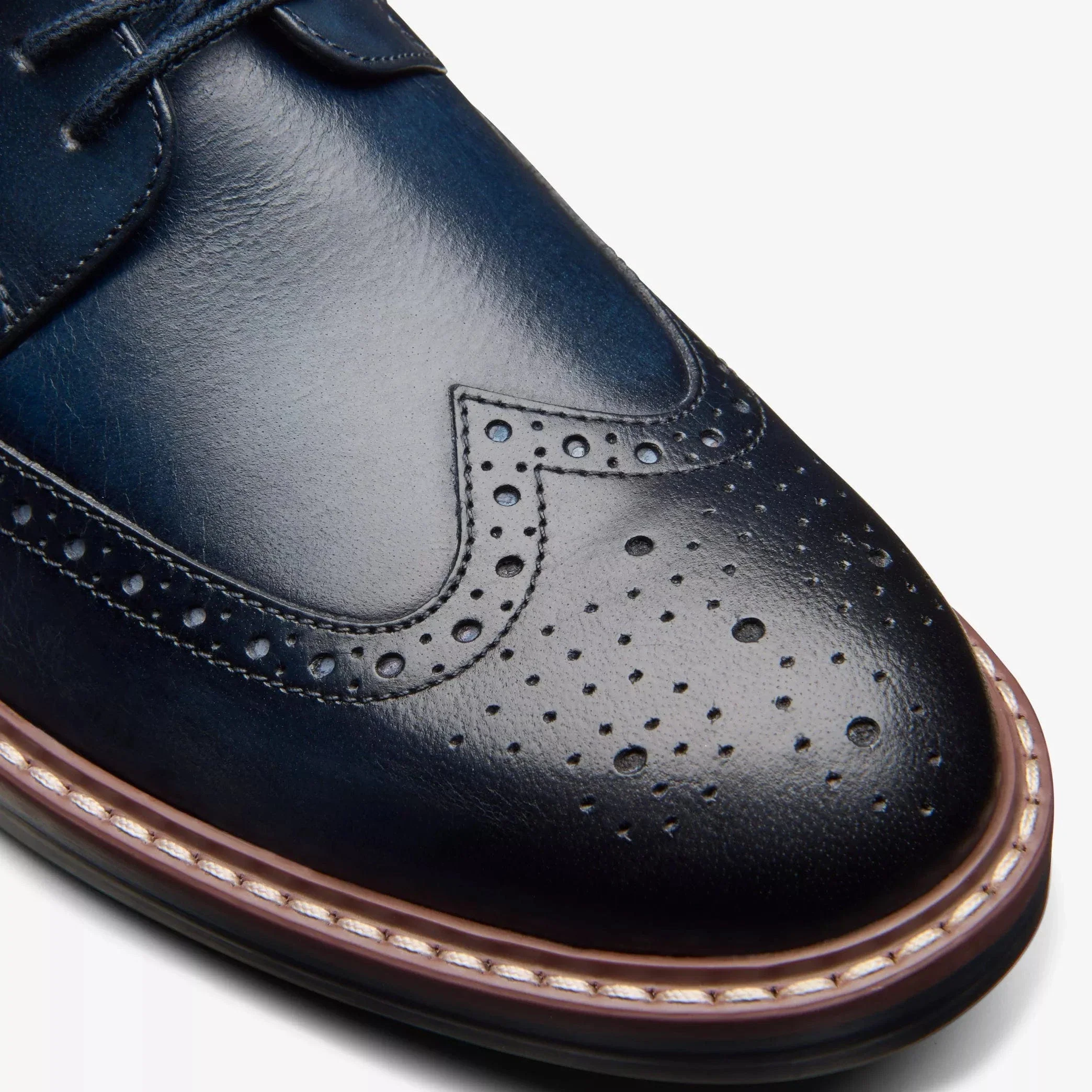 Clarks Men's Aldwin Limit Dress Shoes- Navy Leather - Image 6