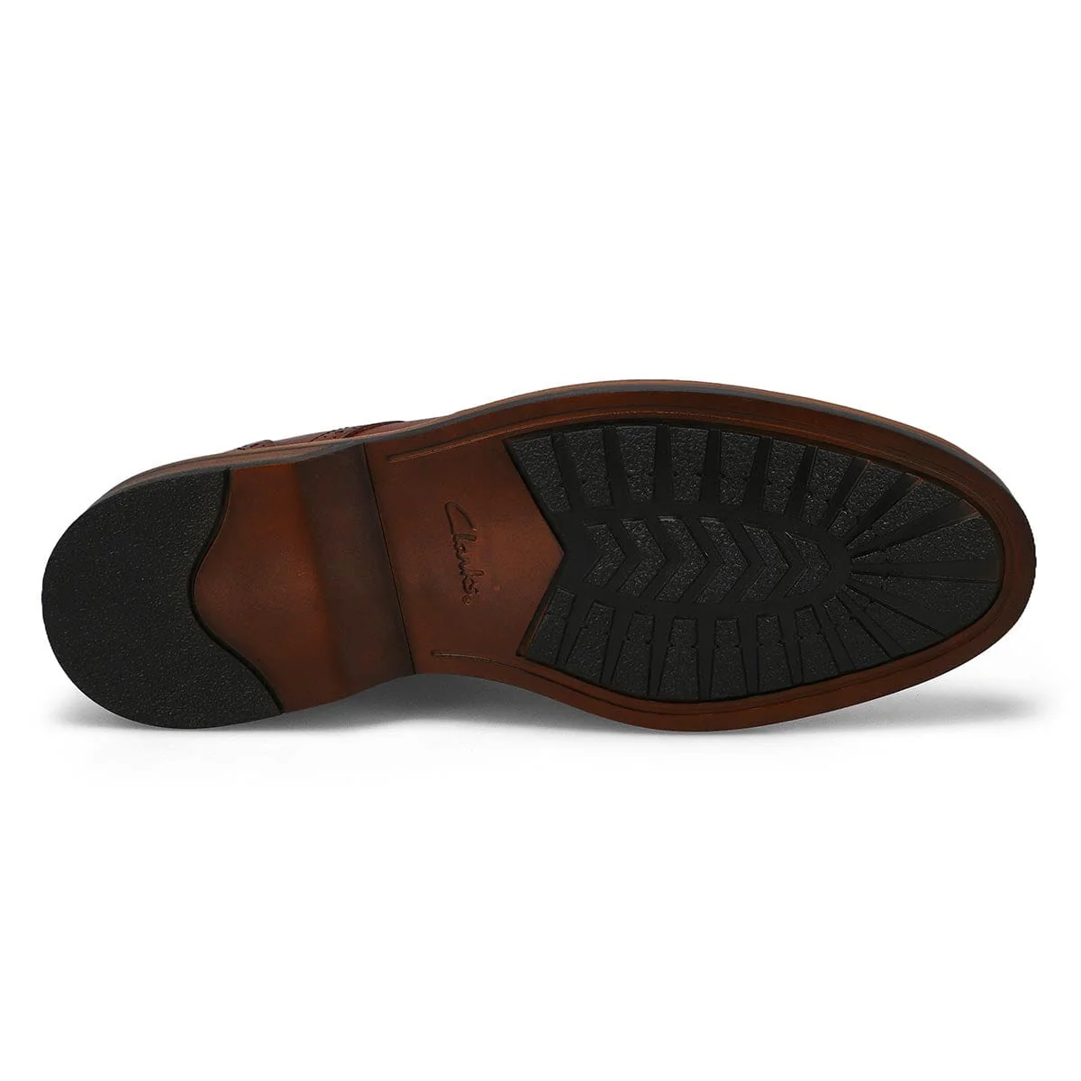 Clarks Men's Aldwin Limit Dress Shoes- Mid Tan Leather - Image 5