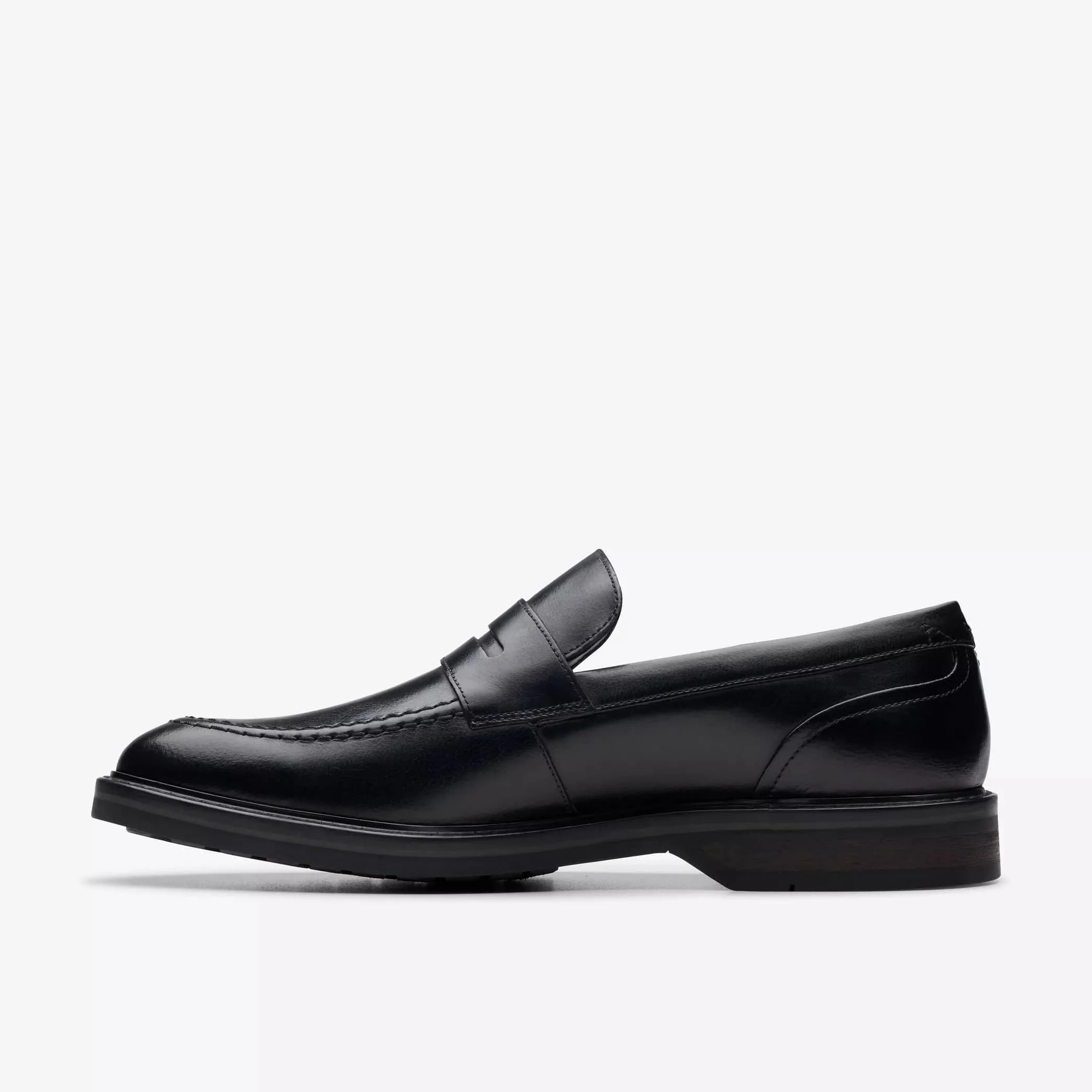 Clarks Men's Aldwin Step Dress Shoes- Black Leather - Image 2