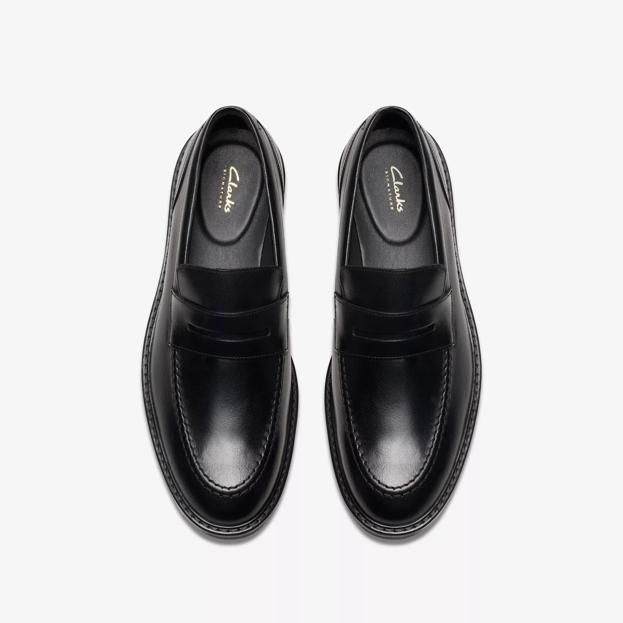Clarks Men's Aldwin Step Dress Shoes- Black Leather - Image 3