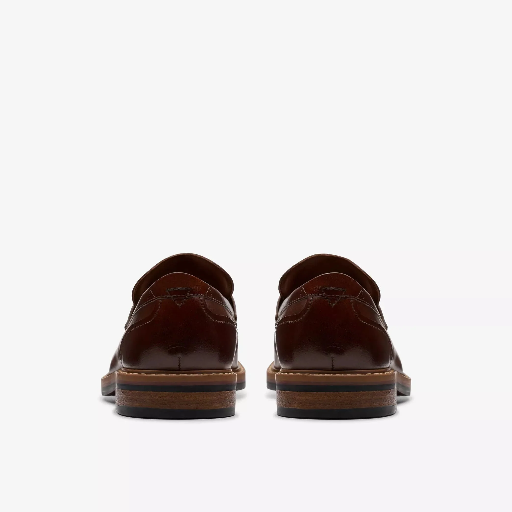 Clarks Men's Aldwin Step Dress Shoes- Mid Tan Leather - Image 4